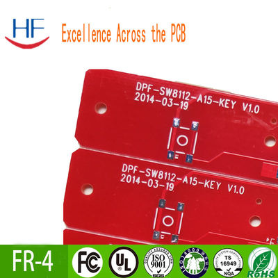 22F Τυπωμένη πλακέτα PCB μισής υαλοπλαστικής κόκκινη μελάνη αντιφλεγόμενο