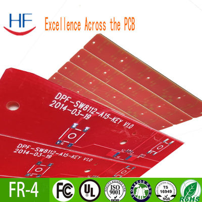 22F Τυπωμένη πλακέτα PCB μισής υαλοπλαστικής κόκκινη μελάνη αντιφλεγόμενο