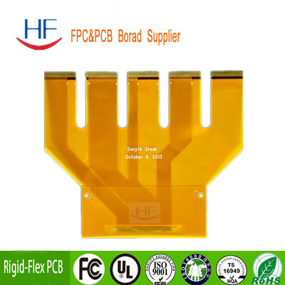 Προσαρμοσμένο FR4 διπλό πλευρικό πλακέτο PCB Flex Circuit Prototype Yellow Solder Mask