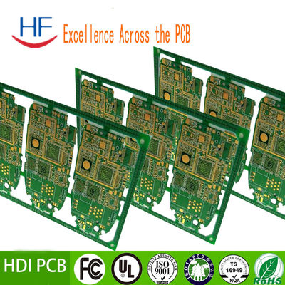 8 στρώμα HDI PCB κατασκευή πλακέτα κυκλώματος πράσινο για ενισχυτή