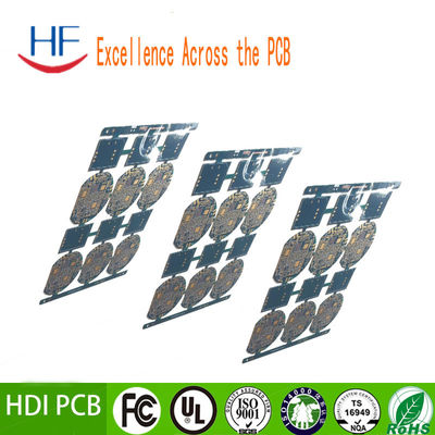94v0 Μπλε 10 στρώσεις HDI άκαμπτο PCB κυκλώματα εκτύπωσης